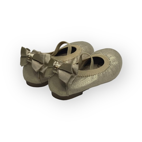 new Sam Edelman ❤︎ Bow Back Mary Jane Ballet Flats ❤︎ Glittery Gold ❤︎ 6 EU 22 - Picture 6 of 16